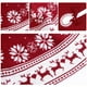 thumbnail image 3 of Faldón Boho para Arbol de Navidad Tejido Rojo con Vivos Blancos, 3 of 6