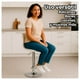 thumbnail image 4 of Pack 4 Silla Piso bar Eame de Altura Regulable con Respaldo gris, 4 of 6