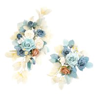 Bothyi - 2 Piezas De Flores Artificiales Para Arco De Boda, Para Fondo De Pared, Puerta De Entrada, Color Azul