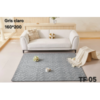 Todostore - Alfombra Jacquard De Algodon 160X200Cm Gris Claro