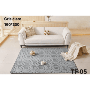 Todostore - Alfombra Jacquard De Algodon 160X200Cm Gris Claro