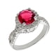 thumbnail image 4 of Anillo Elegant Confetti Juliet con halo de oro 18k rosa/negro/rosado, 4 of 10