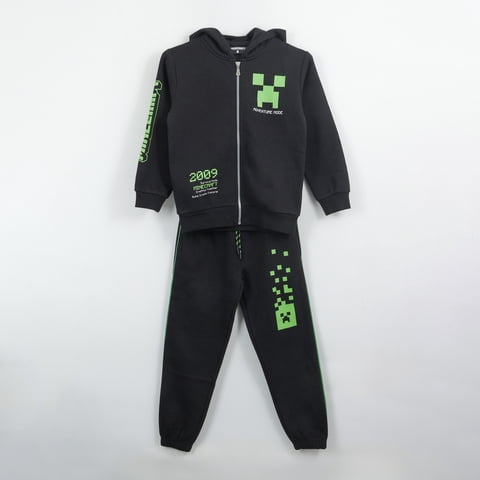 Conjunto Buzo Niño Adventure Mode Negro Minecraft