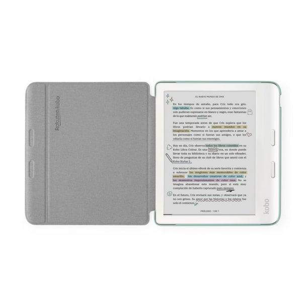 Lector e reader Kobo Libra Colour Blanco con Funda Sleepcover