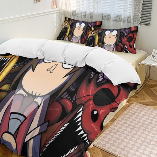 Five Nightat Freddy Quilt Set Thicken Soft 3 Pieces Bedding Set All Season Duvet Cove with 2 Pillowcases for Adult Women Girls Teens Home Room Decor