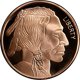 thumbnail image 1 of Moneda redonda de cobre 39 mm 28 g Buffalo Nickel – Jig Pro Shop, 1 of 2