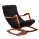 thumbnail image 2 of Silla Mecedora Con Apoya Brazo Lino Negro, 2 of 3