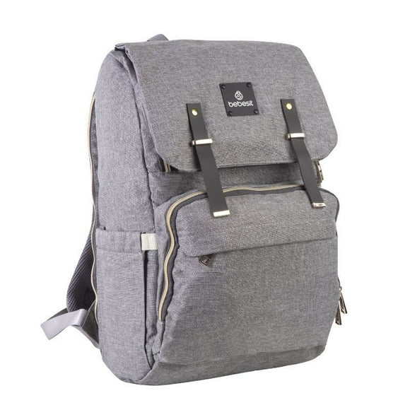Mochila Pañalera Gris Melange 2191