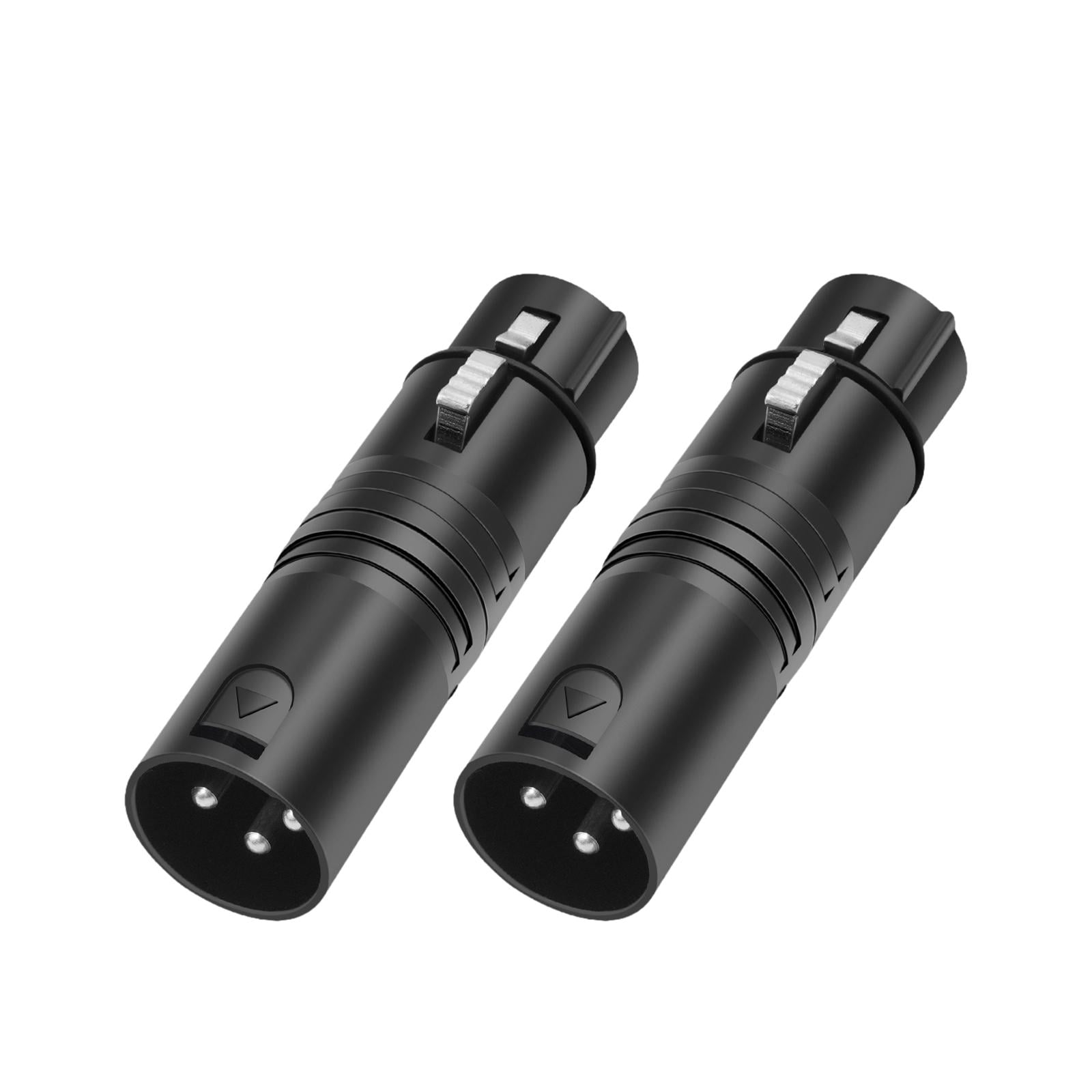 Magideal - 2 Piezas Adaptador De Micrófono Xlr Conector A Extensión De Cable De Audio Material Metálico Función Universal Adecuado Para Estudio Esce