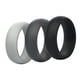thumbnail image 3 of 3 piezas de 8 mm de ancho de goma flexible de silicona anillo de dedo de la boda banda US Size11, 3 of 5