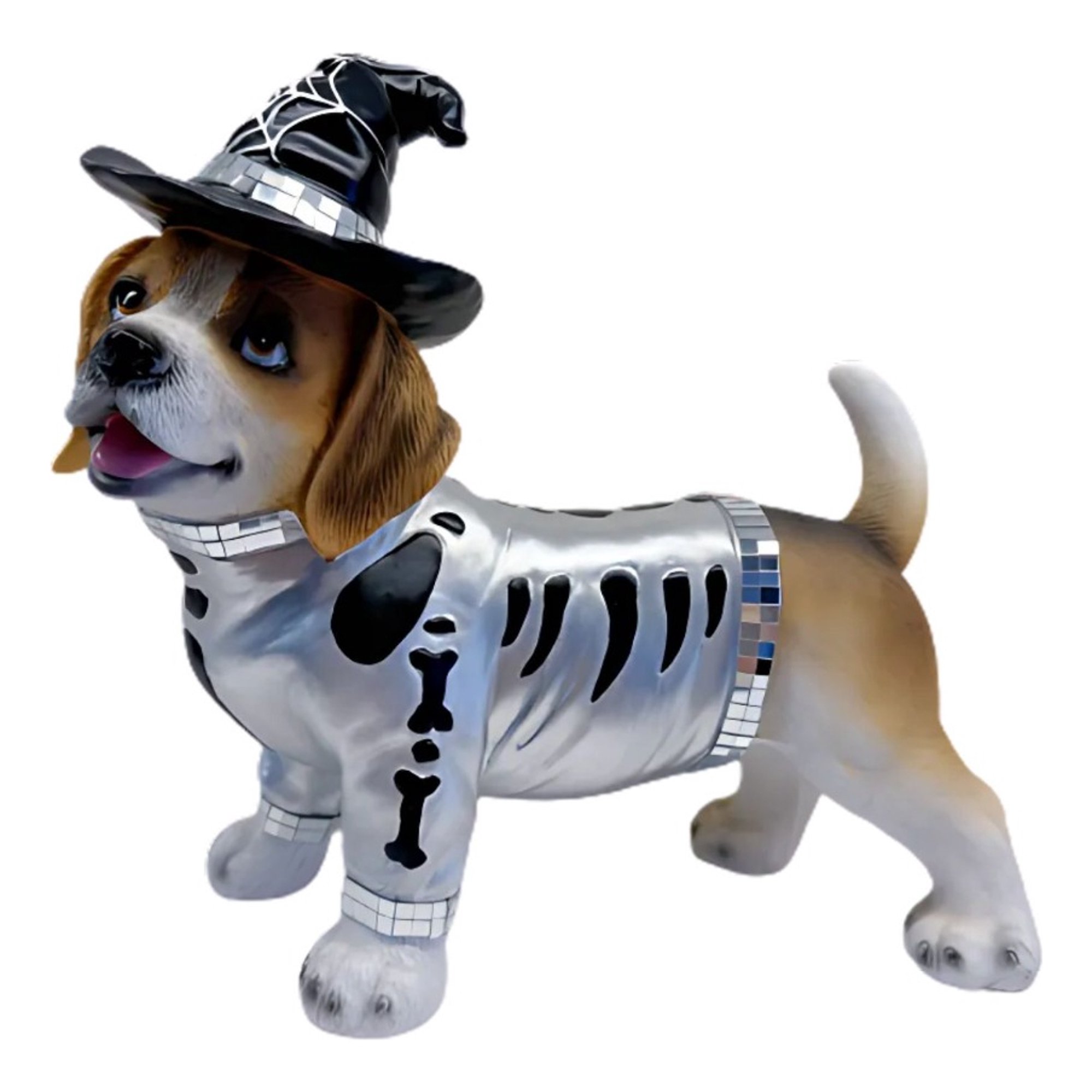 Genérico - Figura Decorativa Perro Esqueleto Estatua Adorno Hogar Jhn