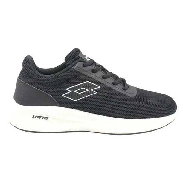 Zapatilla Running Juvenil Lotto Challenge Negra Blanco