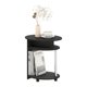 thumbnail image 1 of Mesa lateral Furinno JAYA de diseño simple, ovalada con contenedor, color americano, 1 of 6