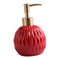 Bothyi - Dispensador De Jabón De Cerámica Elegent Reutilizable Para El Champú De Ducha De Suministro De Hotel En Casa Rojo