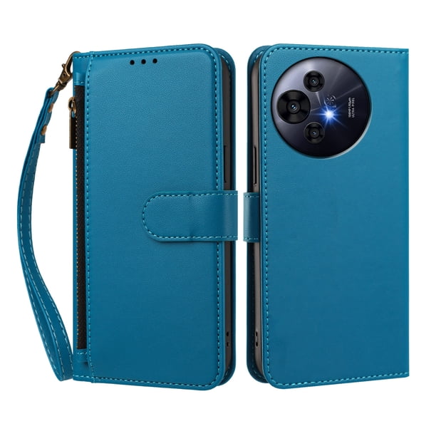 Funda Tipo Billetera para TCL 50 Pro NxtPaper con Soporte y Bolsillo con Cierre Azul
