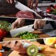 thumbnail image 5 of Juego de cuchillos PAUDIN Kitchen de acero inoxidable con alto contenido de carbono de 3 piezas, 5 of 7