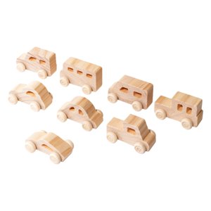 Bothyi - 8X Mini Coche De Madera Coordinación Mano-Ojo Pintura Diy Para Niños Regalo De Cumpleaños