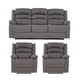 thumbnail image 2 of Living Reclinable 1 Sofá 3 Cuerpos + 2 Bergers New Praga Gris, 2 of 20