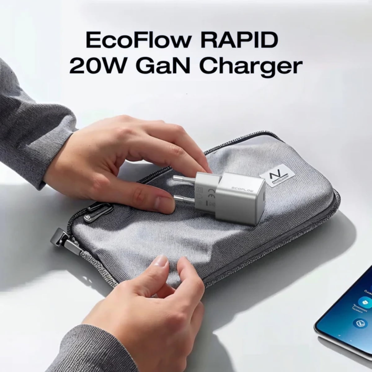 Ecoflow - Cargador Rápido 20w Con Cable