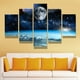 thumbnail image 2 of 5pcs/set Blue Space Starry Sky Mural Sofa Backdrop Wall Living Room Home Decor, No Frame, 2 of 5