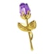 thumbnail image 2 of Rosa De Cristal, Regalo De Flores, Regalo De Boda, Navidad, Romántico Para Mujeres, Su Abuela, Dorado, Morado, 2 of 5
