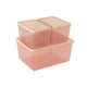 thumbnail image 1 of Juego 3pzs Contenedores 600ml+600ml+2,20l De Plastico Basic Rosa Blush + Rosa Blush Electrico, 1 of 2