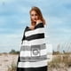 thumbnail image 5 of Set De 2 Toalla De Playa Algodon 150x75 Cm Xl Viaje Grande Rayada Az Negro, 5 of 9