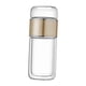 thumbnail image 5 of Botella De Infusión De Té De Vidrio, Vaso De Té Pequeño Portátil De 350ml Para Viajes Al Aire Libre, Color Dorado Champán, 5 of 5