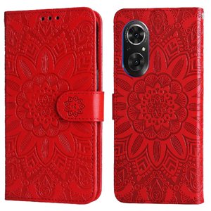 Funda Tipo Cartera Foxdock Para Honor 50 Se , Diseño Girasol En Relieve, Cuero Pu, Cierre Magnético, Soporte Y Tarjetero