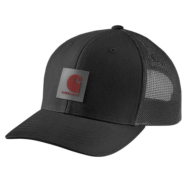 Parche negro con el logotipo de Cap Carhartt Rugged Flex® en sarga en la parte posterior