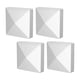 thumbnail image 5 of 4 Tapas Para Postes Piramidales, Cubiertas Para Postes De Buzones, Cubiertas Para Postes De Valla Exterior, Color Blanco, 5 of 5