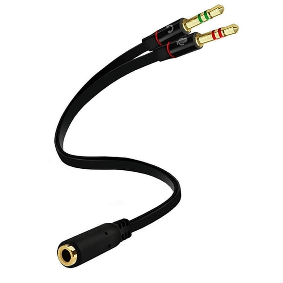 Divisor de auriculares D&K Exclusives de 3,5 mm hembra a 2 macho