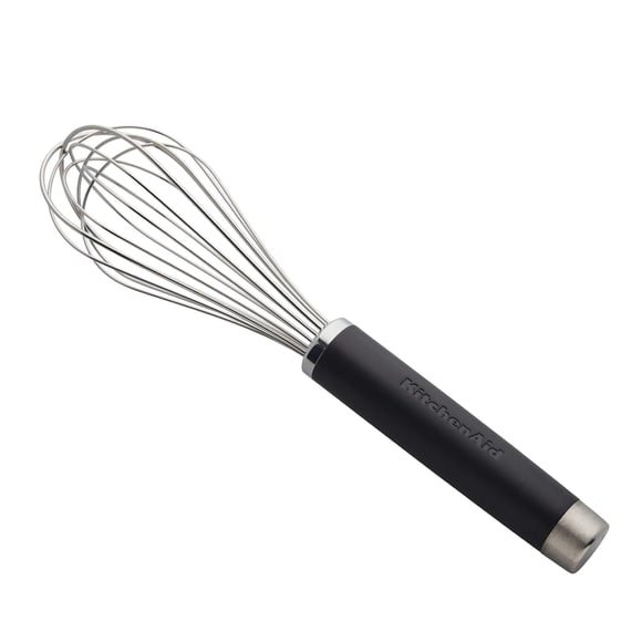 Batidor KitchenAid Gourmet Utility de acero inoxidable, 27 cm, negro mate