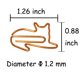 thumbnail image 4 of Clips de papel HiQin 60 piezas con forma de gato y colores surtidos, 4 of 5