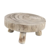 Ioensy - Accesorios Del Soporte De Exhibición De La Planta Con El Color De Madera S Del Taburete Del Macetero De Madera De Moda De 4 Patas