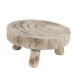 Ioensy - Accesorios Del Soporte De Exhibición De La Planta Con El Color De Madera S Del Taburete Del Macetero De Madera De Moda De 4 Patas