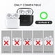 thumbnail image 3 of Funda Alto para AirPods 4 de cuero italiano con llavero, negra, 3 of 6