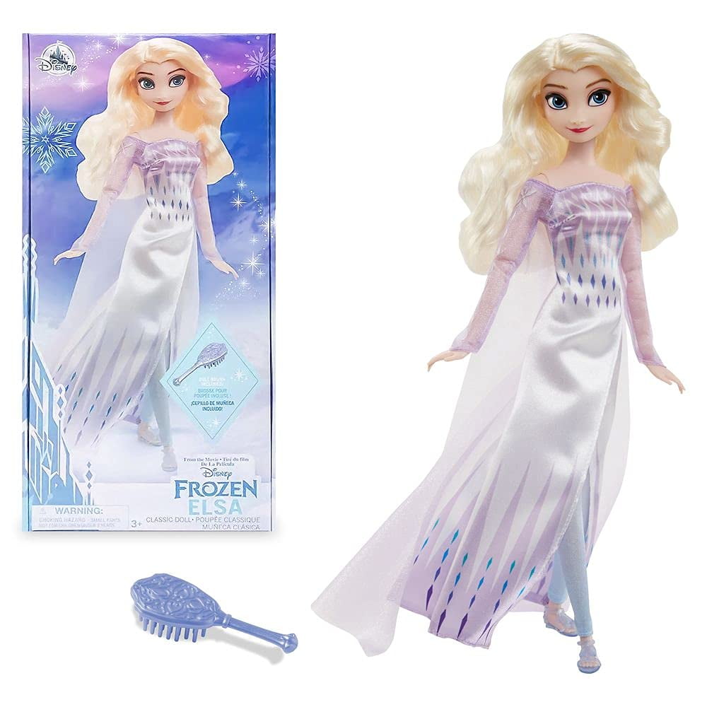 Muñeca Princesa Disney Store Elsa Frozen 2 Con Cepillo De 28 Cm