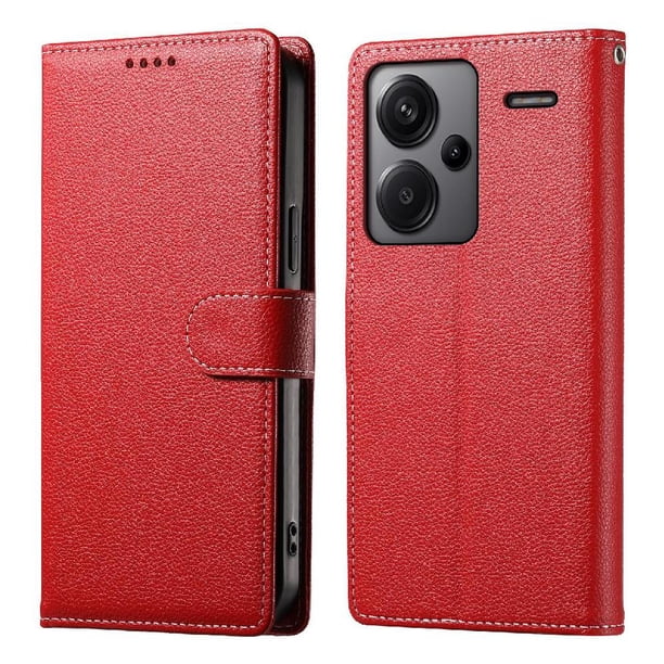 Funda para FOXDOCK Xiaomi Redmi Note 13 Pro Plus 5G– Cuero Premium, 3 ranuras para tarjetas, Protección contra impactos