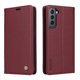 thumbnail image 3 of Funda Billetera de Cuero para Samsung Galaxy S21 Plus con Tarjetero y Soporte - Tapa Magnética Rojo, 3 of 6