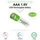 thumbnail image 3 of Batería Recargable CAMELCELL AAA 750mWh Paquete de 8 con USB-C, 3 of 6