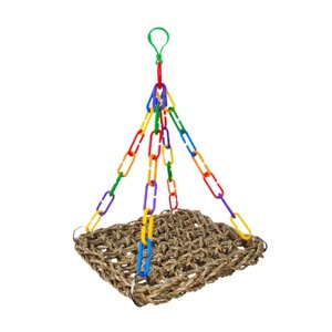 Ioensy - Bird Parrot Perch Handmade Hanging Toy Bird Cage Para Lovebird Paraket Canary L