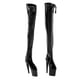 thumbnail image 3 of 1/6 Mujeres Sobre La Rodilla Botas De Tacón Alto Zapatos Para Figuras De Acción De 12 '' Negro, 3 of 5