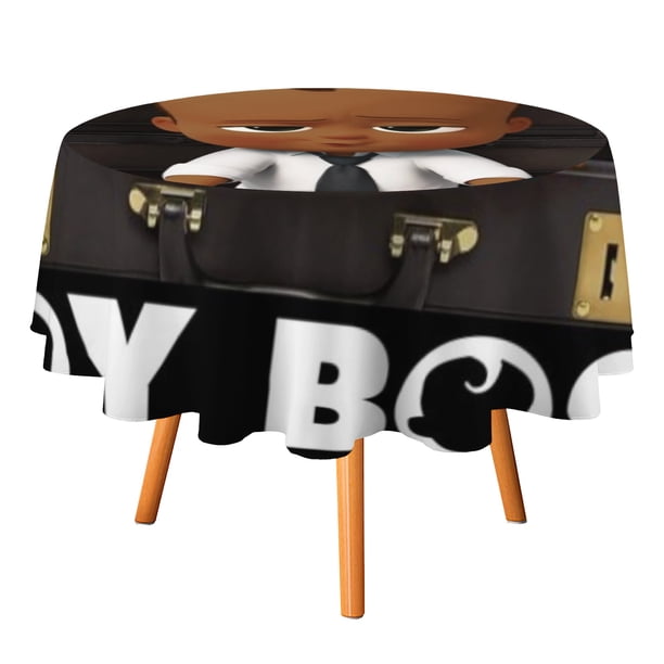 El Bebé Jefazo: Niño de África Mantel Redondo con Estampado Icónico de Temática, Se Adapta a la Mayoría de Mesas, Fácil de Cuidar, Regalo Perfecto para Aficionados, Amigos y Familia.180cm