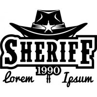 Rienda Libre Graphics - Decomural Lorem Ipsum Sheriff Cowboy Ws-46291