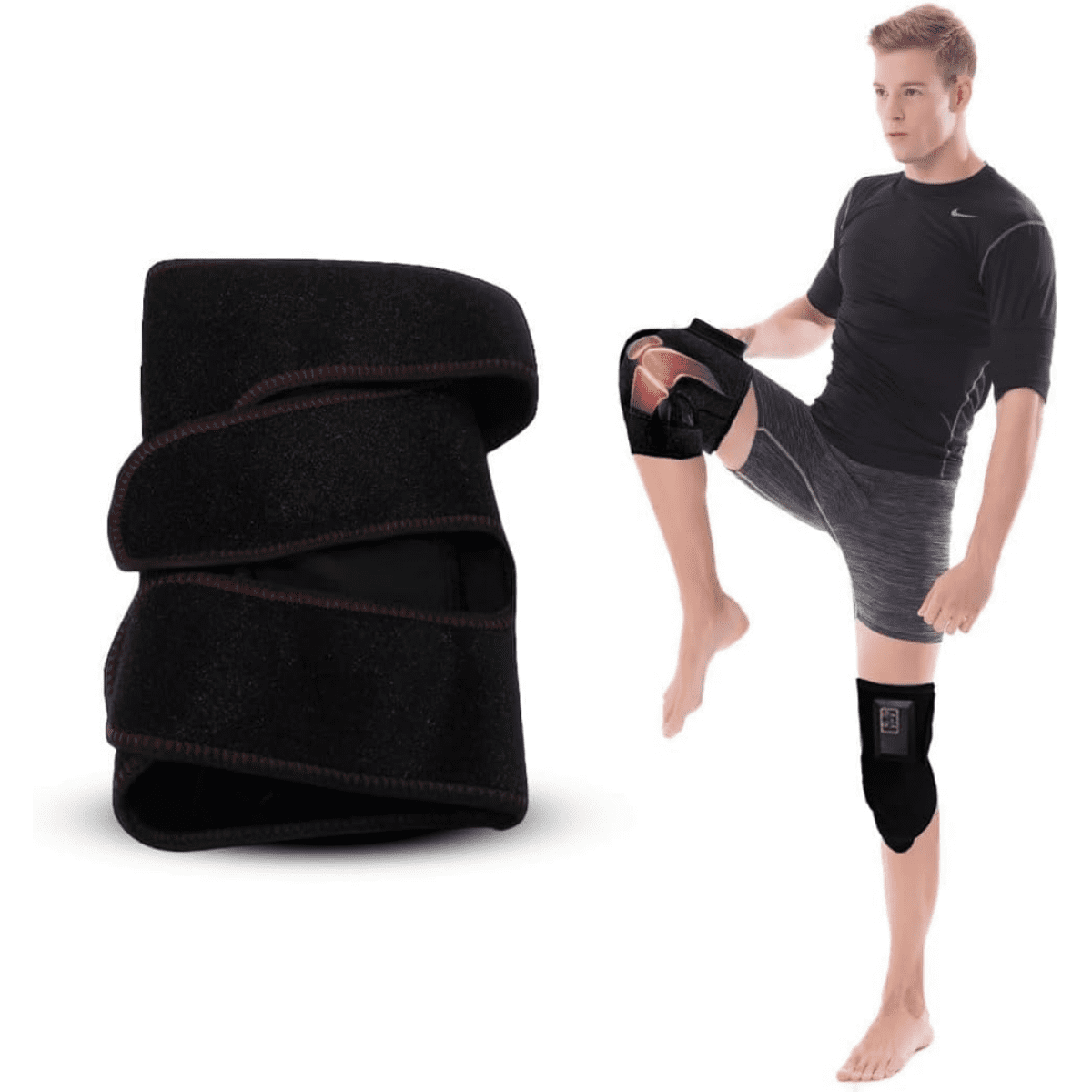 Genérica - Masajeador De Rodilla Térmico Recargable Con Vibración