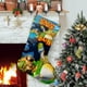 thumbnail image 1 of La Pandilla de la Jungla Tema: Calcetines de Navidad, fino lino blanco para colgar en escaleras y chimenea, decoración navideña para el hogar, regalo de Navidad.54cm×38cm, 1 of 5