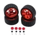 thumbnail image 3 of Kit De Ruedas Y Neumáticos RC, Accesorios De Actualización, Neumáticos De Goma RC Para 144001 1:10 1/14, Color Rojo, 3 of 5