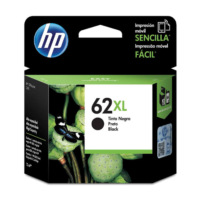 Cartucho De Tinta Hp 62Xl 600 Páginas Negro Original