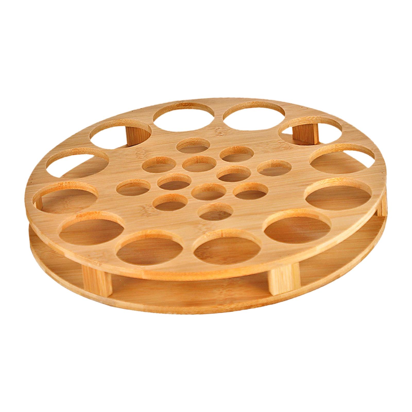 Magideal - Bandeja De Vidrio Para Cerveza, Soporte De Vidrio, Bandeja Para Pub, Almacenamiento De Cristalería Para El Hogar, Bandeja De Cerveza, Soporte De Bambú